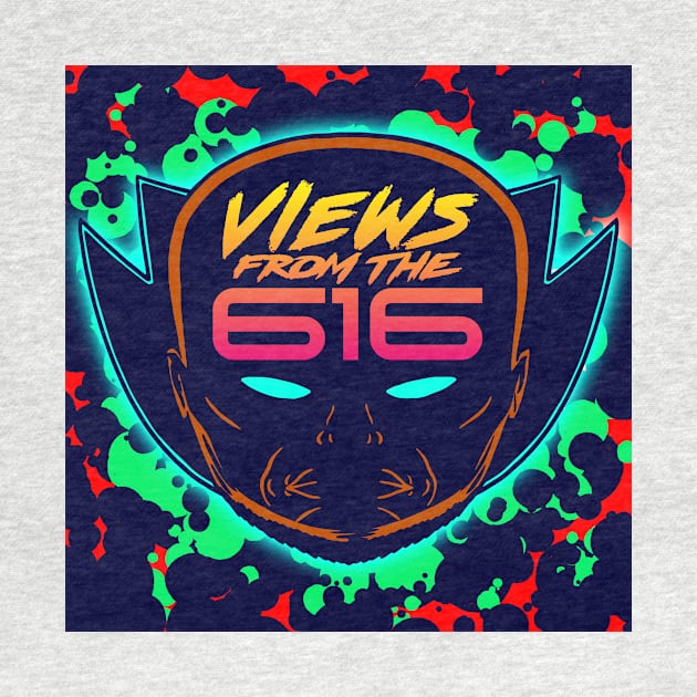 Green & Red Views From The 616 Logo (Front Only) by ForAllNerds